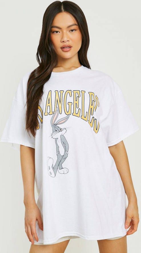 boohoo Oversized Gelicenseerd Bugs Bunnie T Shirt, White