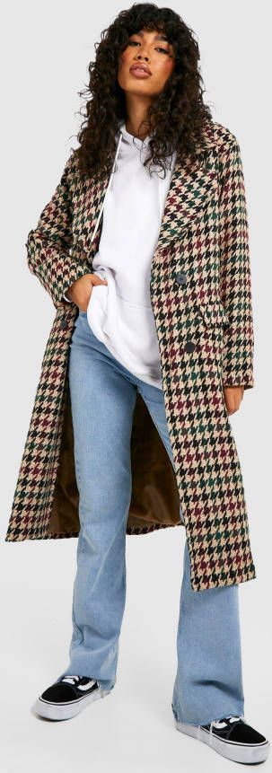 boohoo Oversized Geruite Jas, Multi