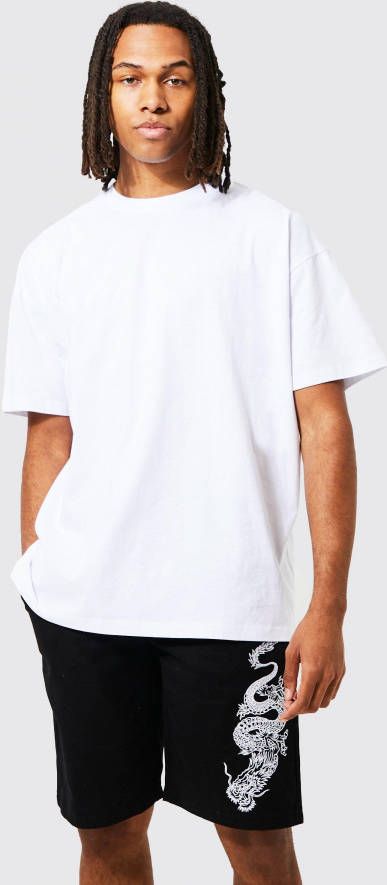 boohoo Oversized T Shirt Met Ronde Hals, White