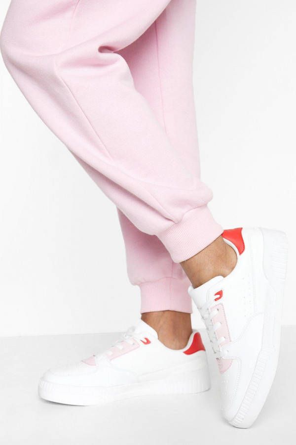boohoo Platte Gympen Met Panelen, Pink