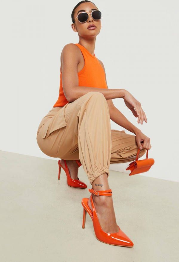 boohoo Pumps Met Bandjes, Orange