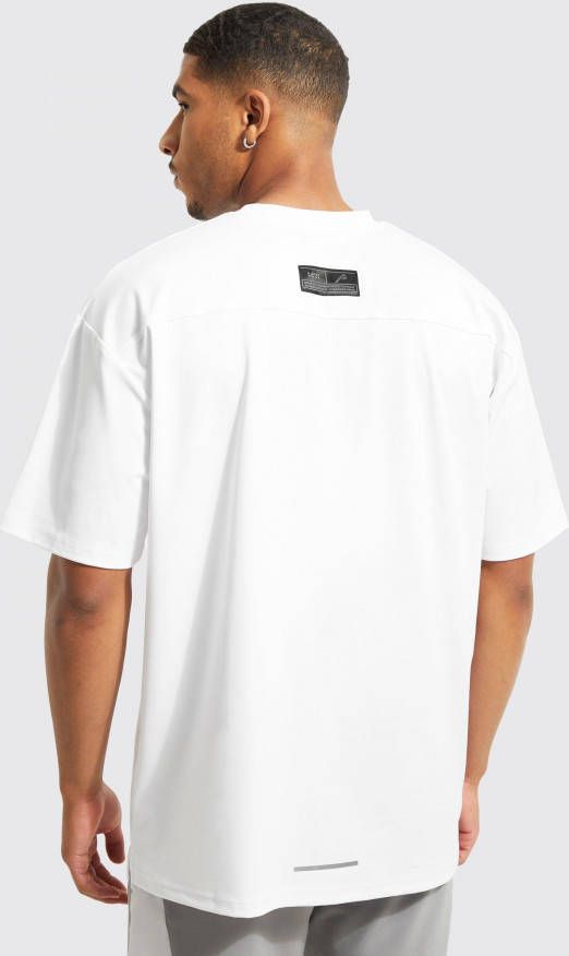 boohoo Tall Oversized Man Performance Fitness T Shirt, White