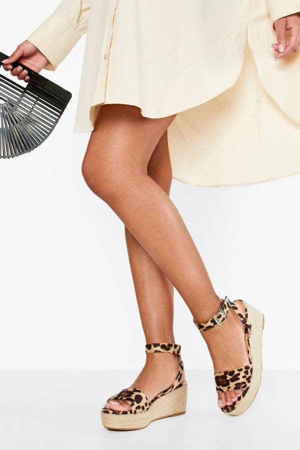 boohoo Tweedelige Luipaardprint Sleehakken, Leopard