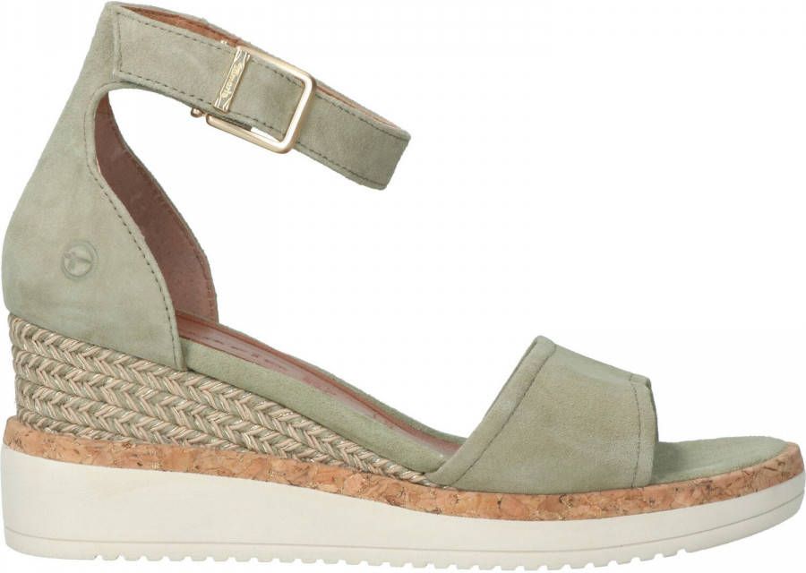 Tamaris pistacchio casual open sandals , Groen, Dames online kopen