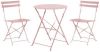 Beliani Fiori Bistroset roze staal online kopen