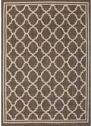 FlyCarpets Capri Indoor & Outdoor Bruin Vloerkleed