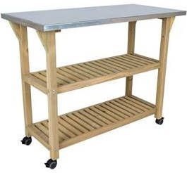 MaximaVida outdoor trolley Sergio 115 cm zinken werkblad