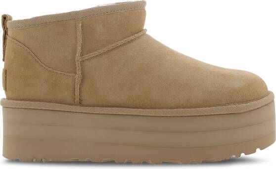 Ugg Classic Ultra korte laars met plateauzool voor Dames in Brown,, Suede