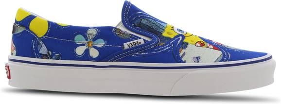 Vans Slip On Spongebob Heren Schoenen Blue Textil, Leer