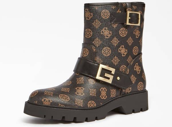 Guess Enkellaarsje Ragner Echt Leer