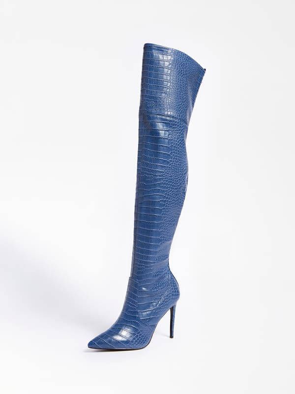 Guess Hoge Laars Baiwa Krokodillenleerprint