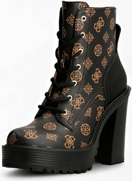 Guess Kalissa enkellaarsje met logoprint