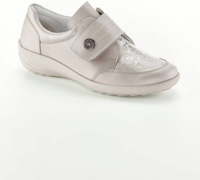 Naturläufer Klittenbandschoen met sierelementen Crème