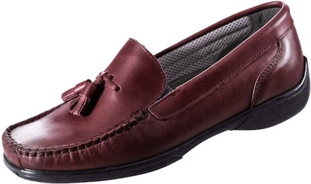 Naturläufer Mocassin met karakteristieke mocassinnaad Bordeaux/Berry