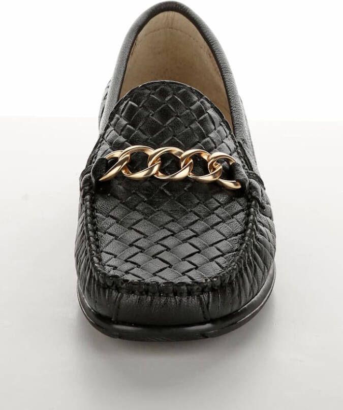 Naturläufer Mocassin met prachtige sierketting Zwart