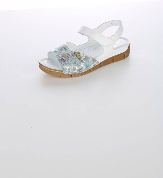 Naturläufer Sandaaltje met klittenband Wit/Zilverkleur