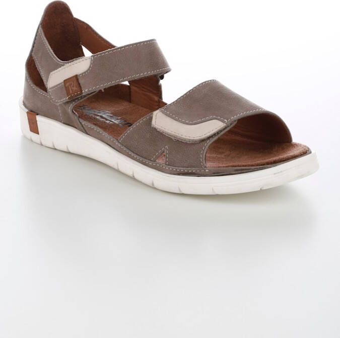 Naturläufer Sandaaltje met klittenbanden Taupe