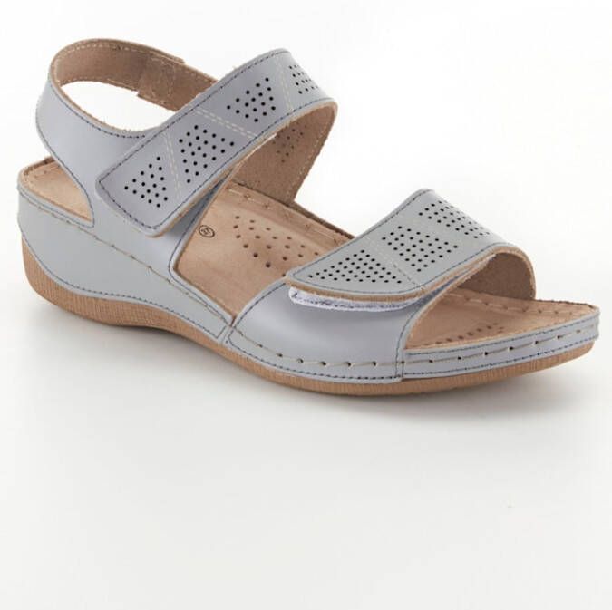 Naturläufer Sandaaltje met perforaties Grijs