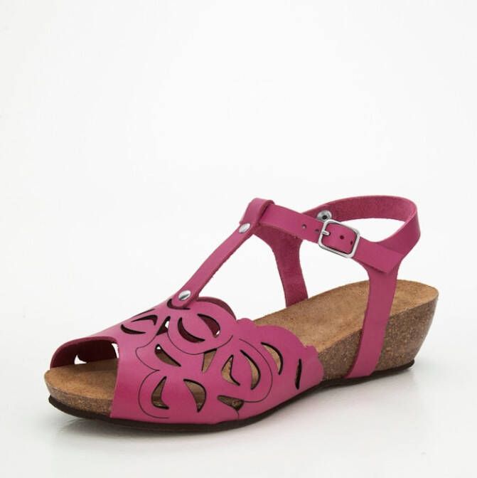 Naturläufer Sandaaltje met trendy cut outs Pink
