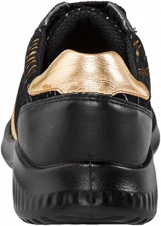 Naturläufer Veterschoen met goudkleurige details Zwart/Goudkleur
