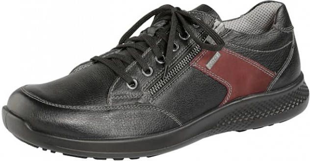 Naturläufer Veterschoen met klimaatmembraan Zwart/Bordeaux