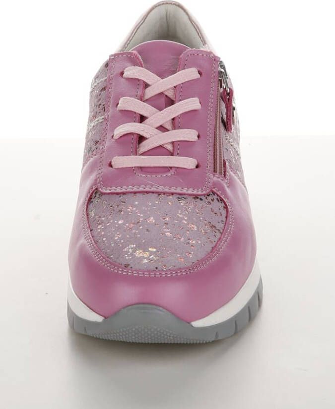 Naturläufer Veterschoen met rits opzij Paars