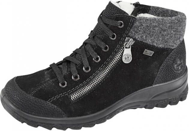 Rieker Hoge veterschoen Zwart