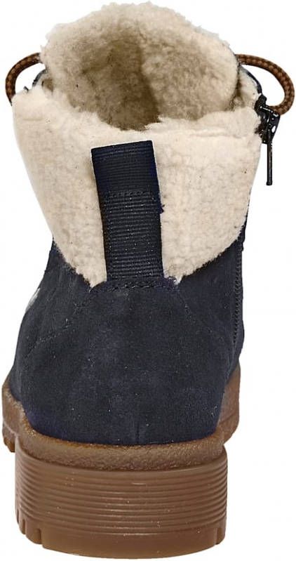 Waldläufer Hoge veterschoen in TEX uitvoering Donkerblauw