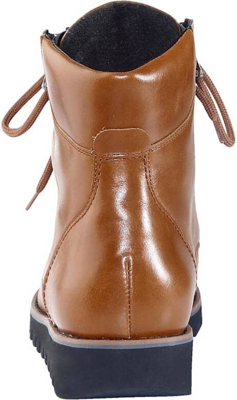 Waldläufer Hoge veterschoen met EVA zool Cognac
