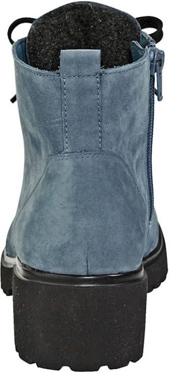 Waldläufer Hoge veterschoen Warme voering van textiel Blauw