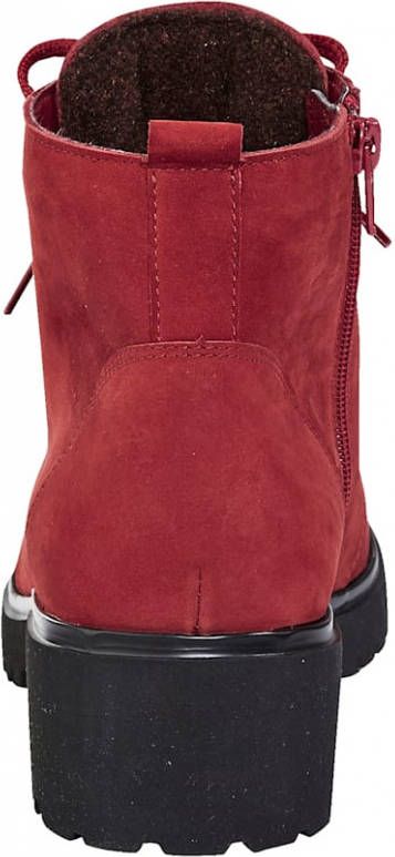 Waldläufer Hoge veterschoen Warme voering van textiel Rood