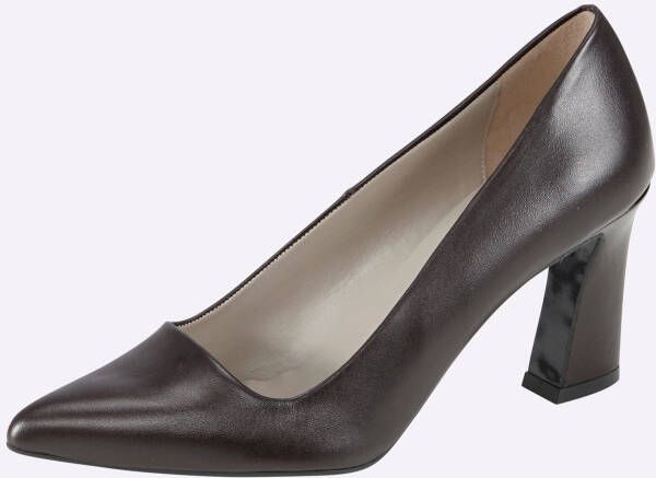 Pumps in donkerbruin van heine