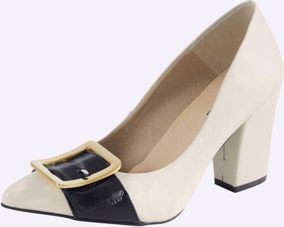 Pumps in ecru/zwart van heine