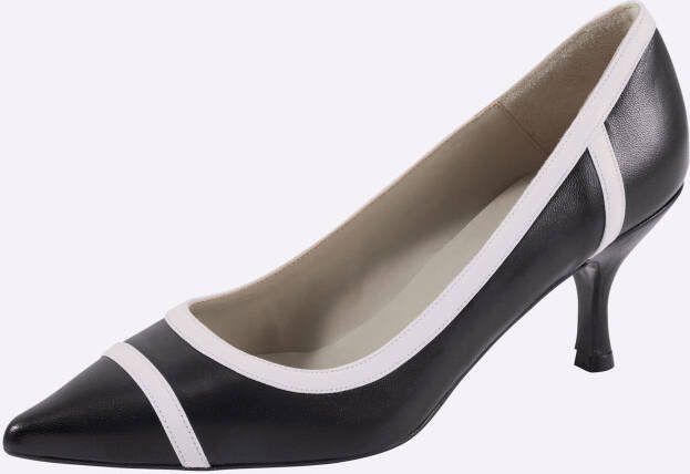 Pumps in zwart/wit van heine