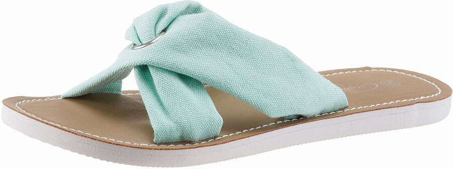 Slippers in mint van City Walk