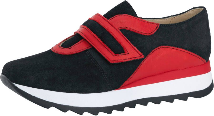 Sneaker in zwart/rood van heine