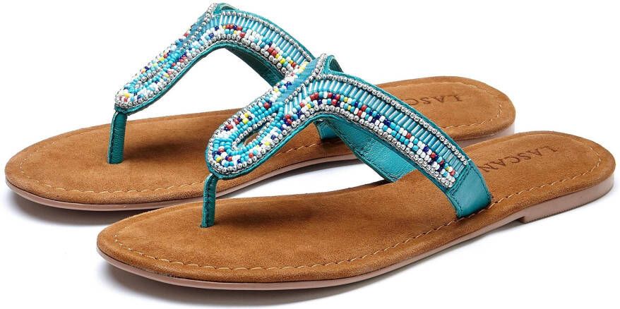 Teenslipper in turquoise/blauw van LASCANA