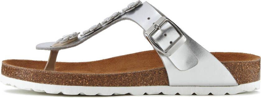 Teenslipper in wit/zilverkleur van LASCANA