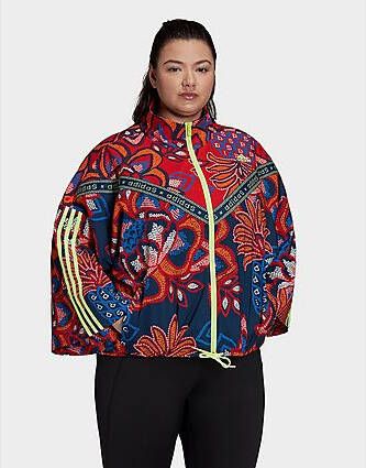 Adidas FARM Trainingsjack(Grote Maat) Mystery Blue/Hi Res Yellow Dames