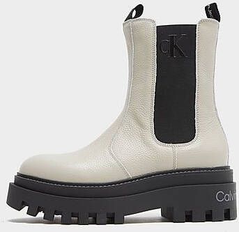 Calvin klein Jeans Chelsea Flat Form Boots White Dames