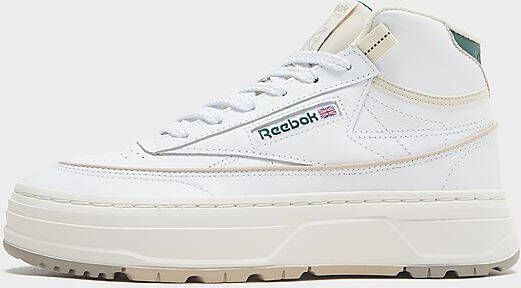 Reebok club c geo mid schoenen Cloud White/Chalk/Dark Green Dames
