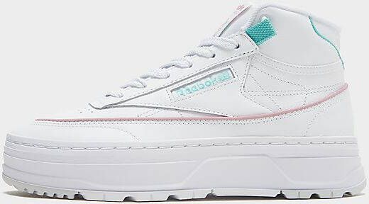 Reebok club c geo mid schoenen Cloud White/Infused Lilac/Semi Classic Teal Dames