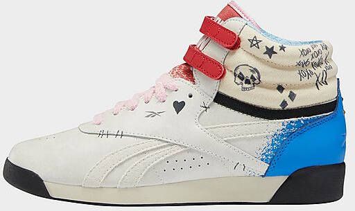 Reebok dc f/s hi schoenen Morning Fog/Power Red/Upbeat Blue Dames