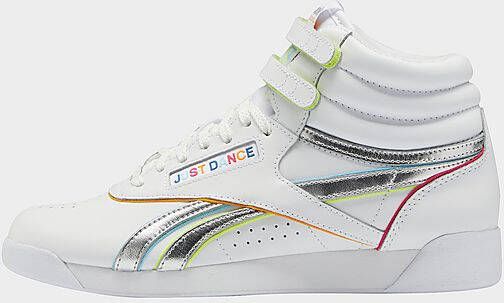 Reebok freestyle schoenen Cloud White/Digital Blue/Silver Metallic Dames