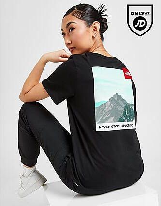 The North Face Mountain Graphic T Shirt Black Dames