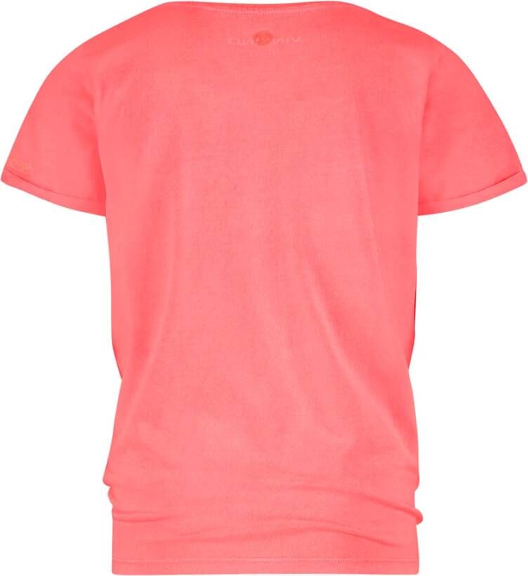 VINGINO ! Meisjes Shirt Korte Mouw Maat 104 Hardroze Katoen/elasthan