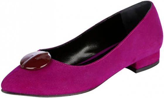 alba moda Ballerina in elegant, puntig model Paars