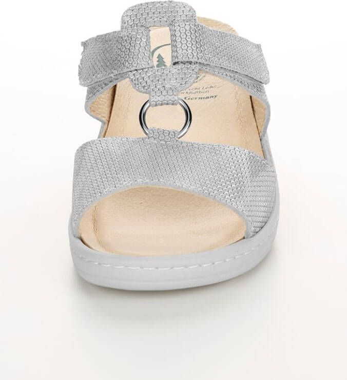 Franken Schuhe Muiltje met binnenzool van kurk Zilverkleur