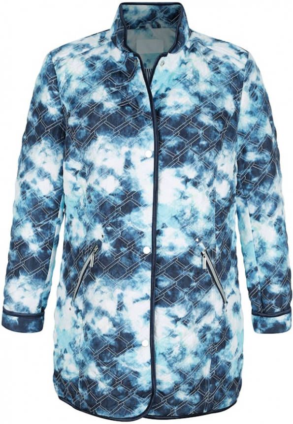 m. collection Jas met batikdessin Marine/Wit/Mint