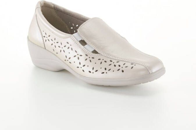 Naturläufer Instapper met perforaties Crème